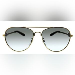 Tory Burch NWT Aviator Gold Frame 58mm Sunglasses